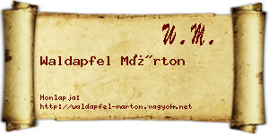 Waldapfel Márton névjegykártya